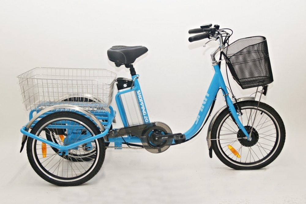 Elektrokolo Spirit SHOPPING3, tříkolka, kola 20", modrá, 18Ah